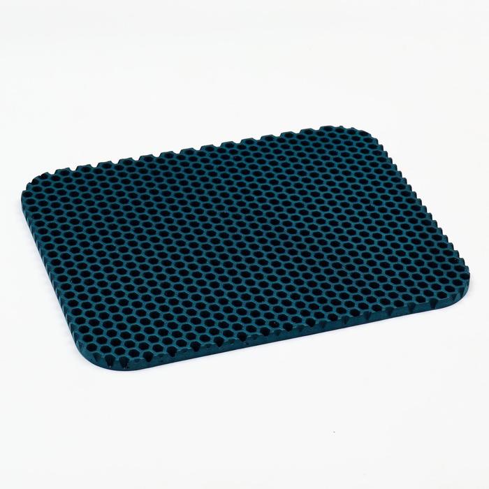 Коврик для животных EVA, ячеиистый, 27 х 34 см, синий - Фото 1