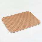 Коврик для животных EVA, ячеиистый, 27 х 34 см, бежевый - Фото 5