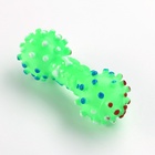 Игрушка для собак «Гантель малая», 10 см, пищащая, винил, зелёная - Фото 6