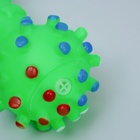 Игрушка для собак «Гантель малая», 10 см, пищащая, винил, зелёная - Фото 8
