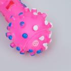 Игрушка пищащая «Гантель малая» для собак, 12.5 см, розовая - Фото 4