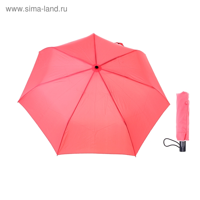 Зонт автоматический, облегчённый, R=58см, цвет тёмно-розовый - Фото 1