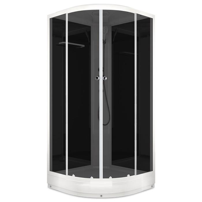 Душевая кабина DOMANI-Spa Delight 88, поддон 15 см, черные стенки, 80×80 см, тонированная - Фото 1