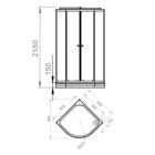 Душевая кабина DOMANI-Spa Delight 88, поддон 15 см, черные стенки, 80×80 см, тонированная - Фото 4