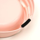 Миска металлическая двойная на пластиковом основании 2×160 мл, 25×14×5 см, розовая - Фото 6