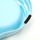 Миска металлическая двойная на пластиковом основании 2 х 160 мл, 25 х 14 х 5 см, голубая - Фото 6