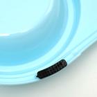 Миска металлическая двойная наклонная на пластиковом основании, 28,5 х 15 х 7 см, голубая - Фото 7