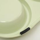 Миска металлическая двойная наклонная на пластиковом основании, 28.5×15×7 см, зелёная - Фото 7