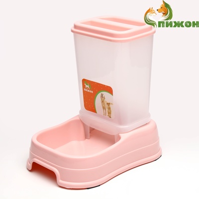 Автокормушка 1.5 л, 23.5×16×24 см, розовая