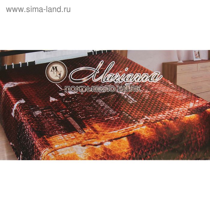 Покрывало 3D Marianna 2сп Нью Йорк, 180х220 см искус.шелк, п/э100% - Фото 1