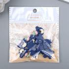 Декор для творчества пластик "Мишка с мушкой" набор 10 шт МИКС 2,3х2,1 см - фото 24595671