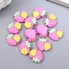 Декор для творчества пластик "Клубничка с половинкой" набор 12 шт МИКС 1,6х1,7 см 5469720