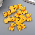 Декор для творчества пластик "Мишка с бантиком" набор 12 шт МИКС 1,9х1,3 см - фото 24595674