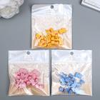 Декор для творчества пластик "Мишка с бантиком" набор 12 шт МИКС 1,9х1,3 см - фото 24595676