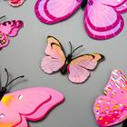Магнит пластик "Бабочки светло-розовые" набор 12 шт - фото 9437053