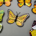 Магнит пластик "Бабочки одинарные крылья жёлтые" набор 12 шт - фото 8812001
