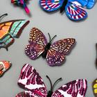 Магнит пластик "Бабочки двойные крылья фосфорные" набор 12 шт - Фото 2