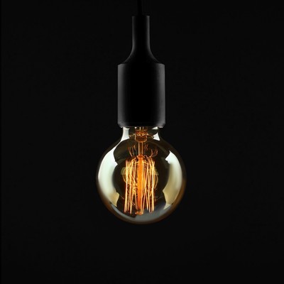 Лампа накаливания винтажная «Шар», G80, 60 Вт, Е27, 230 В, 120×80 мм, теплый белый