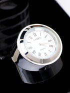 Набор настольный канцелярский 6 в 1 с визитницей и часами, черное дерево - Фото 8