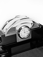 Набор настольный канцелярский 4 в 1 с часами, черное дерево - Фото 4