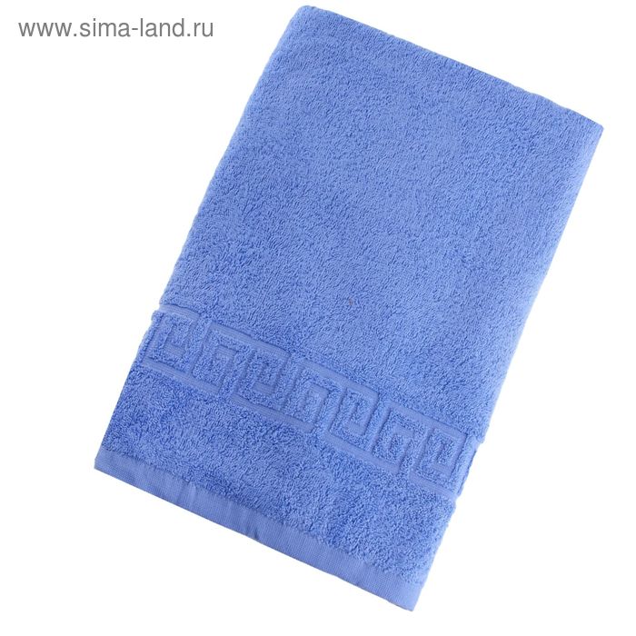 Полотенце махровое 40х70 см, голубой, хлопок 100%, 430гр/м2 - Фото 1