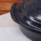 Сковорода с ручками "Гранит", чёрная, красная глина, 1.2 л, 23 см - Фото 3