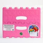 Табурет «Алфавит» складной, детский, цвет розовый/белый - фото 25430138