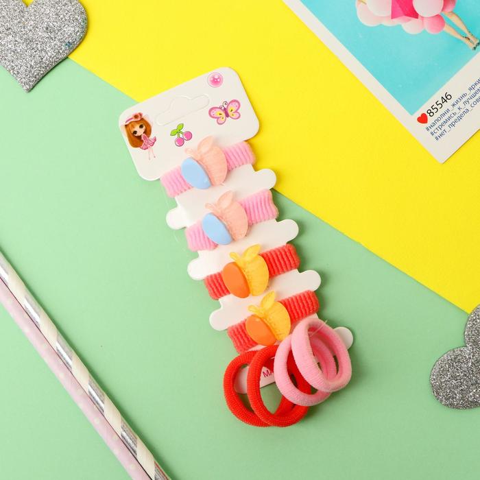 Резинки для волос «Лапочка», набор 8 шт., яблочки - Фото 1