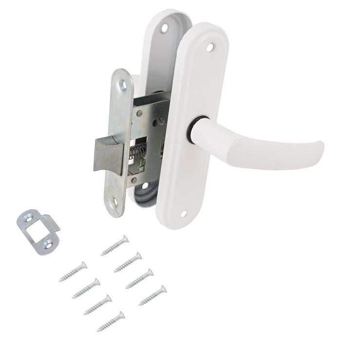 Защелка дверная Д-град «Зенит» ЗЩ3.08 белый - Фото 1