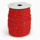 Тесьма гипюровая красная с пайетками, 1.3 см, в бобине 548 м - Фото 4