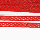 Тесьма красная с люрексом, 2,5 см, в рулоне 10 метров 6384028