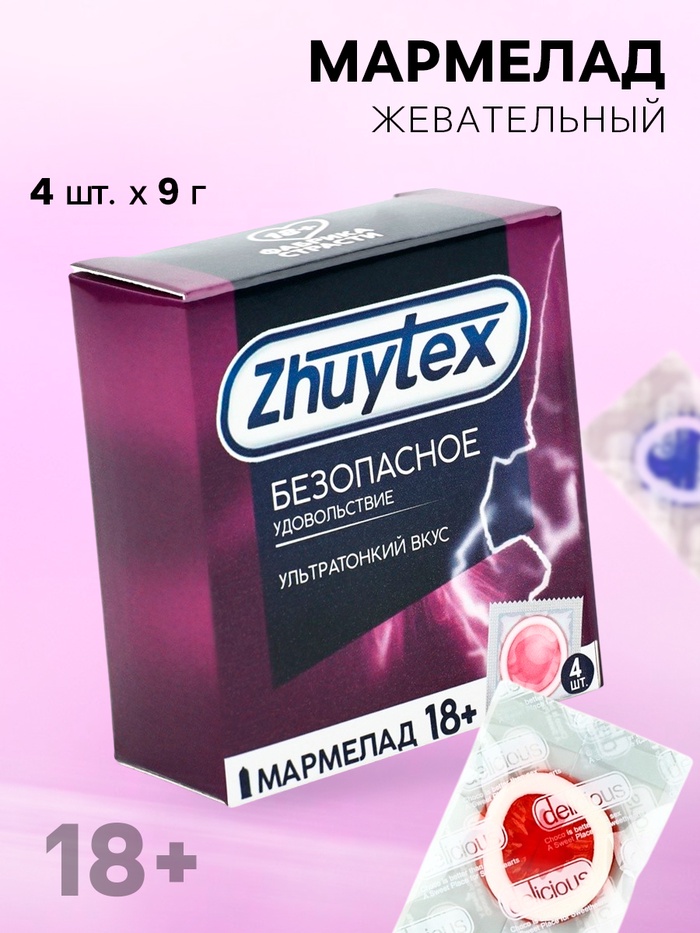 Мармелад жевательный «Безопасное удовольствие», 9 г. х 4 шт. (18+) - Фото 1