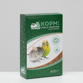 Корм "Пижон" просо красное, для птиц и грызунов, 400 г (комплект 3 шт)