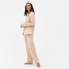 Пижама женская (сорочка, брюки) MINAKU: Light touch цвет бежевый, р-р 44 - Фото 3