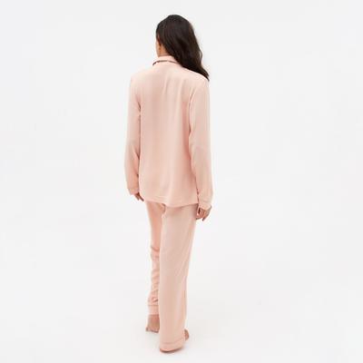 Пижама женская (сорочка, брюки) MINAKU: Light touch, персик, размер 52
