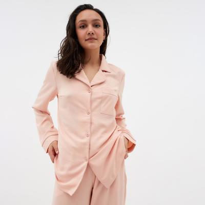 Пижама женская (сорочка, брюки) MINAKU: Light touch, персик, размер 52