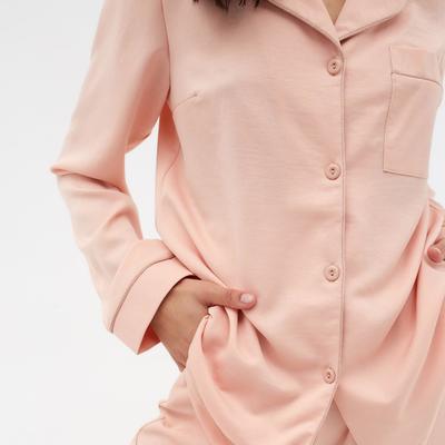 Пижама женская (сорочка, брюки) MINAKU: Light touch, персик, размер 52