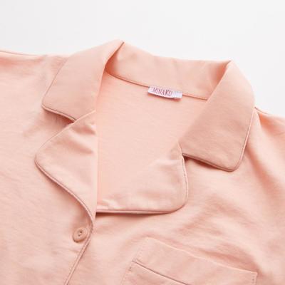 Пижама женская (сорочка, брюки) MINAKU: Light touch, персик, размер 52