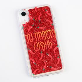 Чехол для телефона iPhone XR с блёстками внутри Pepper, 7.6 × 15.1 см
