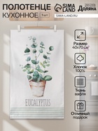 Полотенце «Этель. Эвкалипт», 40×70 см, 100% хлопок, вафля - Фото 1