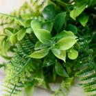 Букет искусственный «Папоротник и круглолист», h=28 см (комплект 2 шт) - фото 24379160