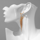 Серьги висячие «Дождь» звезда, цвет золото, 7 см 6705796