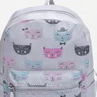 Рюкзак, отдел на молнии, наружный карман, светоотражающий, цвет серый - Фото 3