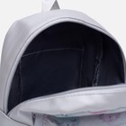 Рюкзак, отдел на молнии, наружный карман, светоотражающий, цвет серый - Фото 4