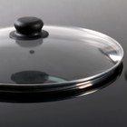 Крышка для сковороды и кастрюли стеклянная, d=28 см, с пластиковой ручкой - Фото 2