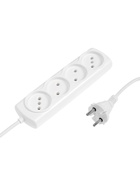 Удлинитель Luazon Lighting ECO, 4 розетки, 5 м, 10 А, 2200 Вт, ПВС 2×0.75 мм2, без заземления, белый - Фото 4