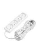 Удлинитель Luazon Lighting ECO, 4 розетки, 5 м, 10 А, 2200 Вт, ПВС 2×0.75 мм2, без заземления, белый - Фото 5