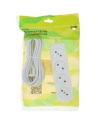 Удлинитель Luazon Lighting ECO, 4 розетки, 5 м, 10 А, 2200 Вт, ПВС 2×0.75 мм2, без заземления, белый - Фото 11