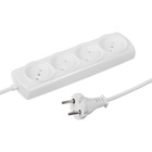 Удлинитель Luazon Lighting ECO, 4 розетки, 5 м, 10 А, 2200 Вт, ПВС 2×0.75 мм2, без заземления, белый - Фото 7