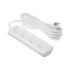 Удлинитель Luazon Lighting ECO, 4 розетки, 5 м, 10 А, 2200 Вт, ПВС 2×0.75 мм2, без заземления, белый - Фото 8